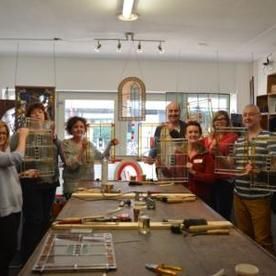 groepsworkshop glas in lood